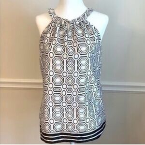 The Limited Black and White Geometric Blouse